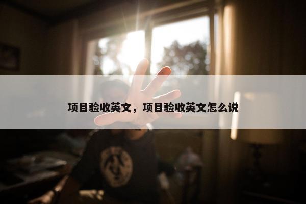 项目验收英文，项目验收英文怎么说