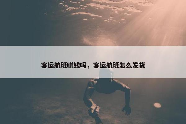 客运航班赚钱吗，客运航班怎么发货